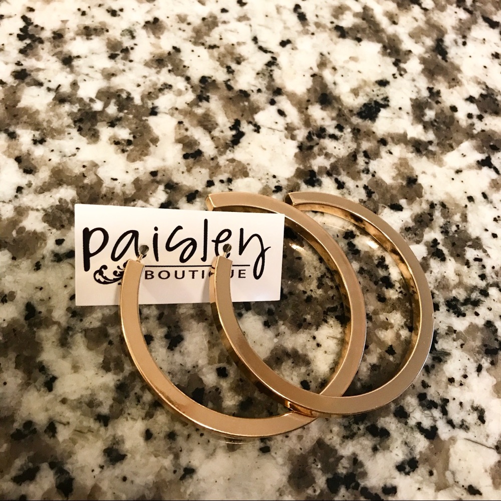 Rose gold hoop earrings